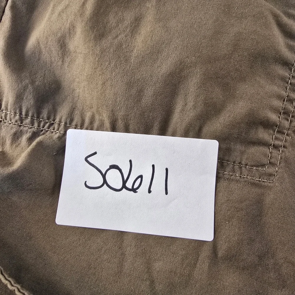 Sanctuary Womens Olive Green Cargo Shorts Cuffed Utility Size 28